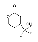 4-hydroxy-4-(trifluoromethyl)oxan-2-one结构式