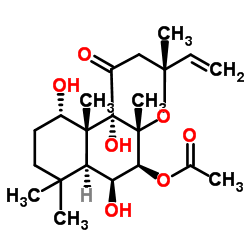 7β-乙酰氧基-1Alpha,6β-二羟基-8,13-环氧-半日花-14-EN-11-酮结构式