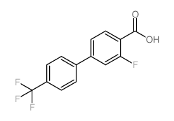 2-氟-4-(4-三氟甲基苯基)苯甲酸结构式