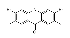 3,6-dibromo-2,7-dimethylacridone结构式