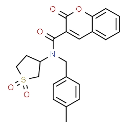 N-(1,1-dioxidotetrahydrothiophen-3-yl)-N-(4-methylbenzyl)-2-oxo-2H-chromene-3-carboxamide Structure