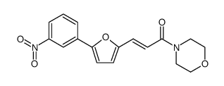2-Propen-1-one, 1-(4-morpholinyl)-3-[5-(3-nitrophenyl)-2-furanyl]-, (2E) Structure