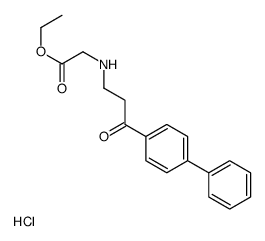 Glycine, N-(3-(1,1'-biphenyl)-4-yl-3-oxopropyl)-, ethyl ester, hydrochloride Structure