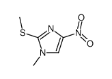 1-methyl-2-methylsulfanyl-4-nitro-1H-imidazole结构式