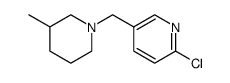 Pyridine, 2-chloro-5-[(3-methyl-1-piperidinyl)methyl] Structure