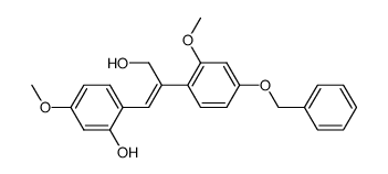 (E)-β-[2-hydroxy-4-methoxyphenylethylene]-4-benzyloxy-2-methoxybenzeneethanol结构式
