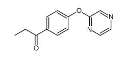 1-Propanone, 1-[4-(2-pyrazinyloxy)phenyl] Structure