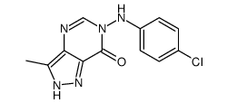 6-((4-Chlorophenyl)amino)-3-methyl-1,6-dihydro-7H-pyrazolo(4,3-d)pyrim idin-7-one结构式