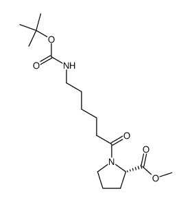 Boc-6-aminocaproyl-L-proline methyl ester Structure