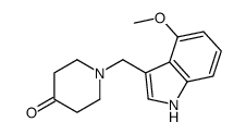 1-[(4-methoxy-1H-indol-3-yl)methyl]piperidin-4-one Structure