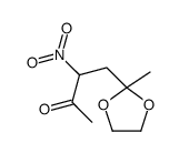 4-(2-methyl-1,3-dioxolan-2-yl)-3-nitrobutan-2-one Structure