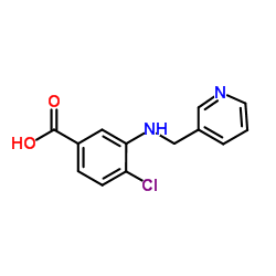 4-CHLORO-3-[(PYRIDIN-3-YLMETHYL)AMINO]BENZOIC ACID structure
