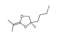 (4R)-4-(3-iodopropyl)-4-methyl-2-propan-2-ylidene-1,3-dioxolane Structure