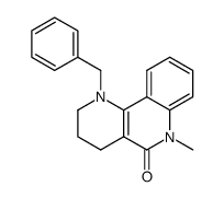 3,4,5,6-Tetrahydro-1-methyl-6-benzyl-pyrido<3,2-c>chinolin-2-on结构式