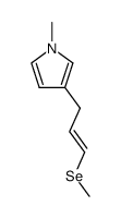 1-Methyl-3-((E)-3-methylselanyl-allyl)-1H-pyrrole Structure