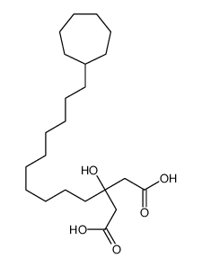 3-(10-cycloheptyldecyl)-3-hydroxypentanedioic acid结构式