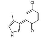 4-chloro-6-(4-methyl-2H-1,2-thiazol-5-ylidene)cyclohexa-2,4-dien-1-one Structure