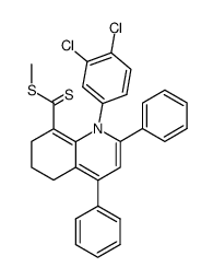 1-(3,4-Dichloro-phenyl)-2,4-diphenyl-1,5,6,7-tetrahydro-quinoline-8-carbodithioic acid methyl ester Structure