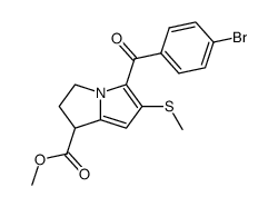 methyl 5-(4-bromobenzoyl)-6-methylthio-1,2-dihydro-3H-pyrrolo[1,2-a]pyrrole-1-carboxylate结构式
