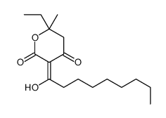 6-ethyl-3-(1-hydroxynonylidene)-6-methyloxane-2,4-dione结构式