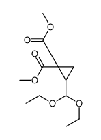 dimethyl 2-(diethoxymethyl)cyclopropane-1,1-dicarboxylate结构式
