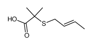 α-but-2t-enylmercapto-isobutyric acid Structure
