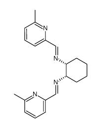 (1S,2R)-N,N'-Bis-[1-(6-methyl-pyridin-2-yl)-meth-(E)-ylidene]-cyclohexane-1,2-diamine Structure