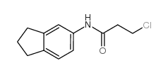 3-氯-n-2,3-二氢-1H-茚-5-基丙酰胺结构式