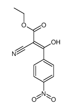 ethyl 2-cyano-3-hydroxy-3-(4-nitrophenyl)prop-2-enoate结构式