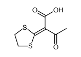 Butanoic acid, 2-(1,3-dithiolan-2-ylidene)-3-oxo结构式