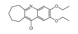 11-chloro-2,3-diethoxy-7,8,9,10-tetrahydro-6H-cyclohepta[b]quinoline结构式