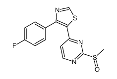 4-(4-fluorophenyl)-5-(2-methylsulfinylpyrimidin-4-yl)-1,3-thiazole Structure