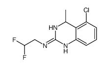 5-chloro-N-(2,2-difluoroethyl)-4-methyl-1,4-dihydroquinazolin-2-amine结构式