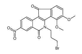 6-(3-bromo-propyl)-7,8-dimethoxy-3-nitro-6H-indeno[1,2-c]isoquinoline-5,11-dione结构式