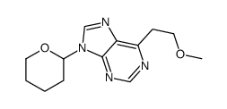 6-(2-methoxyethyl)-9-(oxan-2-yl)purine结构式