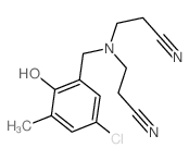 3-[(5-chloro-2-hydroxy-3-methyl-phenyl)methyl-(2-cyanoethyl)amino]propanenitrile结构式