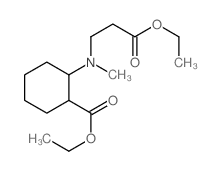 Cyclohexanecarboxylicacid, 2-[(3-ethoxy-3-oxopropyl)methylamino]-, ethyl ester structure