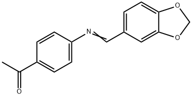 4-(piperonylideneamino)acetophenone Structure