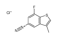 7-fluoro-3-methyl-1-benzothiophene-5-diazonium,chloride Structure