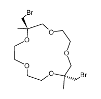 trans-2,9-bis(bromomethyl)-2,9-dimethyl-15-crown-5 Structure