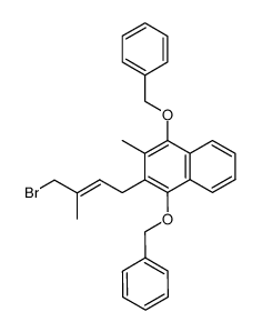 (E)-1,4-bis(benzyloxy)-2-(4-bromo-3-methylbut-2-en-1-yl)-3-methylnaphthalene Structure