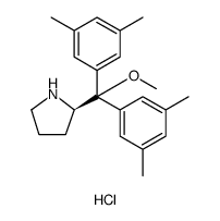 Pyrrolidine, 2-[bis(3,5-dimethylphenyl)methoxymethyl]-, hydrochloride , (2R)结构式