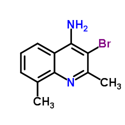 3-Bromo-2,8-dimethyl-4-quinolinamine结构式