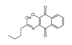 N-(3-chloro-1,4-dioxonaphthalen-2-yl)pentanamide结构式