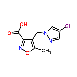 4-[(4-Chloro-1H-pyrazol-1-yl)methyl]-5-methyl-1,2-oxazole-3-carboxylic acid图片