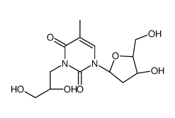 3-(2,3-dihydroxypropyl)thymidine结构式