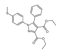 diethyl 1-(4-methylsulfanylphenyl)-5-phenylpyrazole-3,4-dicarboxylate结构式