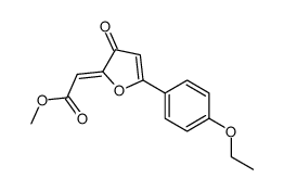 methyl (2E)-2-[5-(4-ethoxyphenyl)-3-oxofuran-2-ylidene]acetate结构式