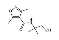 N-(2-hydroxyl-1,1-dimethylethyl) 3,5-dimethyl-isoxazole-3-carboxamide结构式