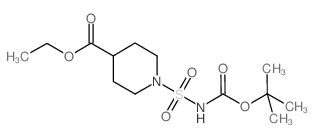 ETHYL 1-(N-(TERT-BUTOXYCARBONYL)SULFAMOYL)PIPERIDINE-4-CARBOXYLATE结构式
